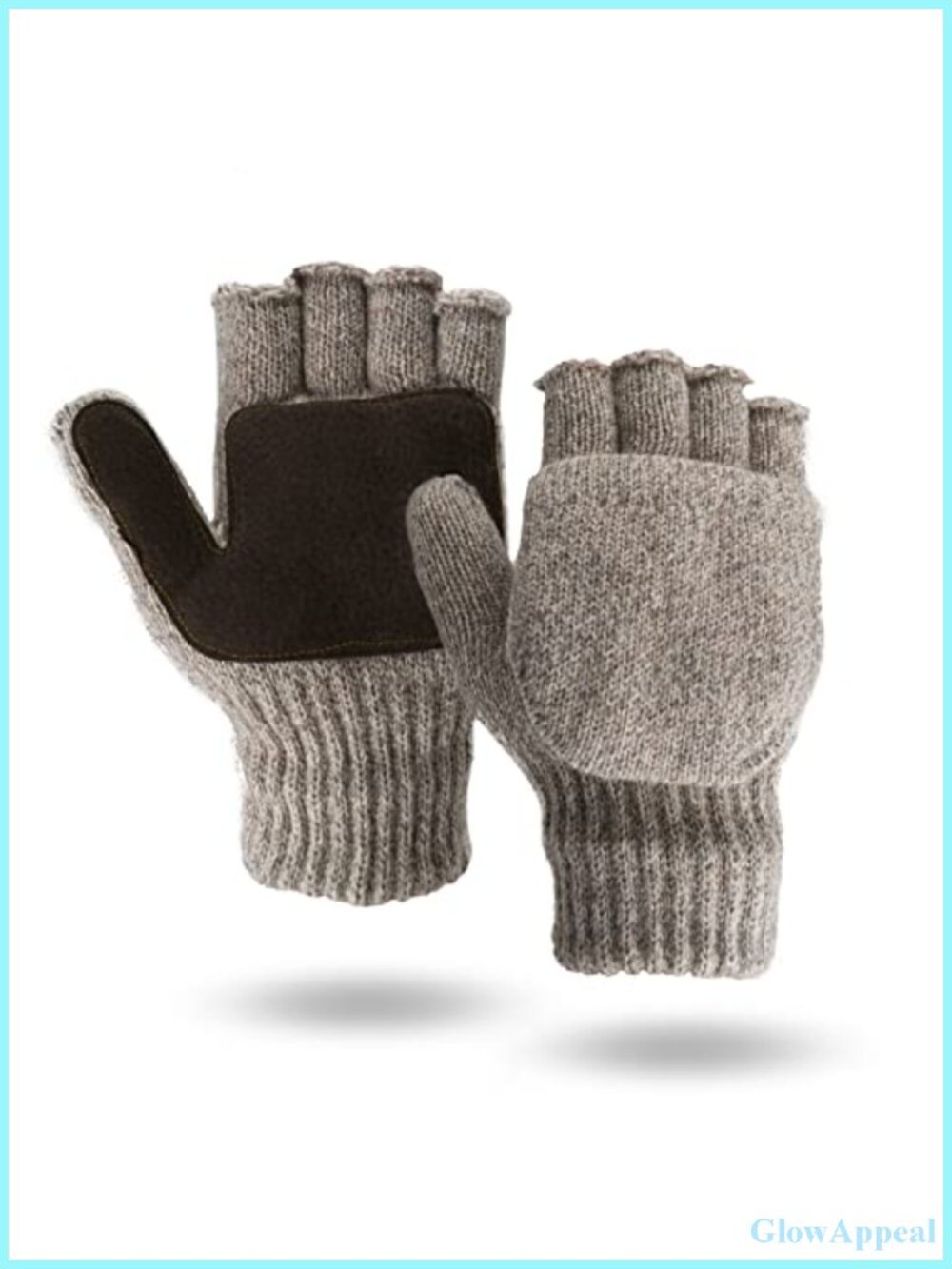 Wool Glomitt Flip Mitten 3M Thinsulate Lined Suede Leather